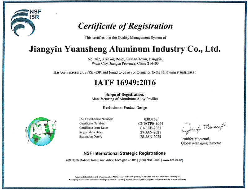 IATF 16949:2016 - KALU INDUSTRY