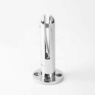 China Base Plated Round Glass Spigot Stainless Steel 316 2205 With Hole Railing Pool Fencing for sale