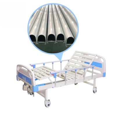 China Extruded Aluminum Hospital Beds Armrests Customized Anodized Silver Powder Coated Armrests For Medical & Nursing Beds for sale