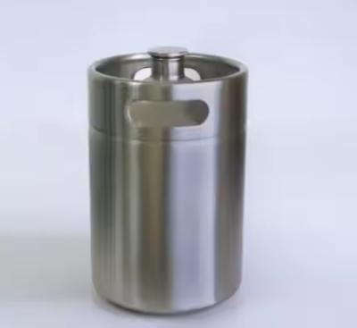 China Custom Logo Electro Corrosion Printing 2l 3.6l 4l SUS304 Portable Stainless Steel Beer Keg for sale