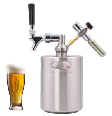 China Logo Custom 2l 3.6l 4l 5l 10l Stainless Steel Portable Large Container Beer Barrel Keg Whisk Set for sale