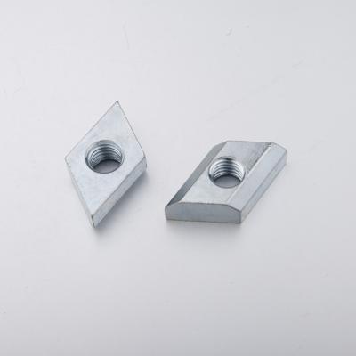 China M4 M5 M6 Zinc Rhombus T Slot Nuts For Aluminum Profile , 8 Sliding Nut for sale