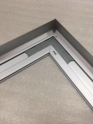 China 45 Degree Cut Aluminumframes Precision Saw Cutting Aluminum Ceiling Light Frame with Natural Anodized for sale