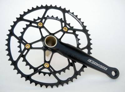 China 7075 Aluminum Alloy Profile Highway Compression Crankset / Platter 53/39T Bike Gear for sale