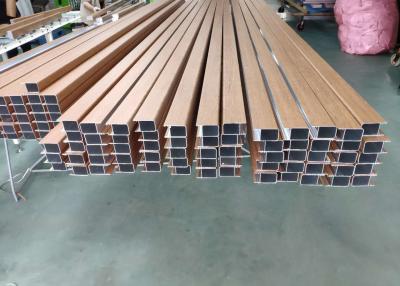 China Pvc Wood Film 6063 T5 Aluminum Square Tube Stock for sale