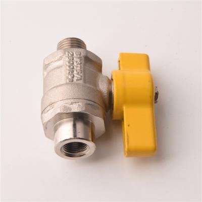 China Factory General Valve Male Female High Quality Yellow Color Brass Valve For Water Pipeline for sale