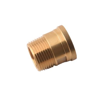 China Modern Brass Hose Fitting Flexible Hose Connector Fitting CNC Turning Brass Parts Fitting Connector For Water for sale