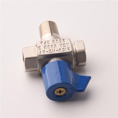 China Direct Selling 1/2" 1" Inch General Brass Hot Sale Blue Handle Valve Brass Ball Valve for sale