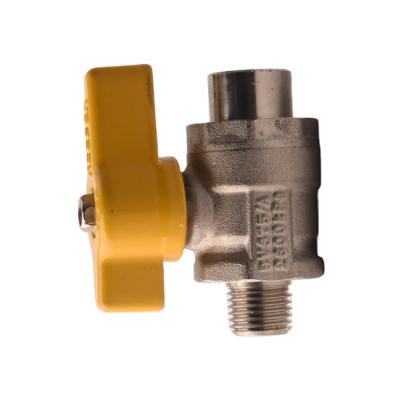 China General China Manufacturer Wholesale Male Valve Yellow Handle Brass Ball Valve for sale