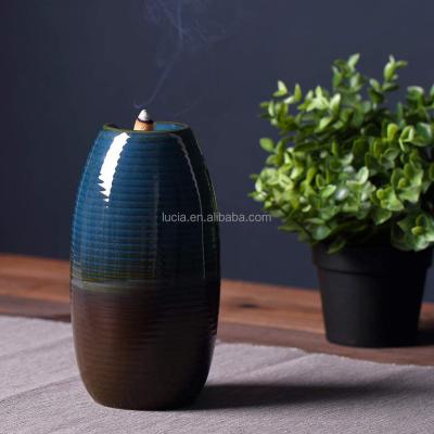 China China hot sale ceramic backflow censer cone incense holder for incense spa or yoga room for sale