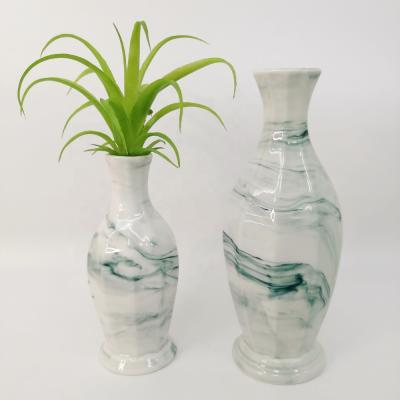 China New Ceramic Flower Vase Taken From Marble Abstract Classic / Postmodern Home Centerpiece Bouquet for sale