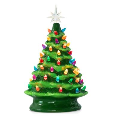 China Chirstmas Decor Modern Home Decor Ceramic Mini Christmas Decoration Tree Design Gift Set Ornament 2021 for sale