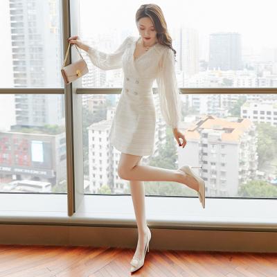 China 2021 Anti-Static New Arrivals Best Selling Fashion V Waist Slim Sexy High Neck Long Sleeves Winter Evening Dresses Elegant Women Lady for sale