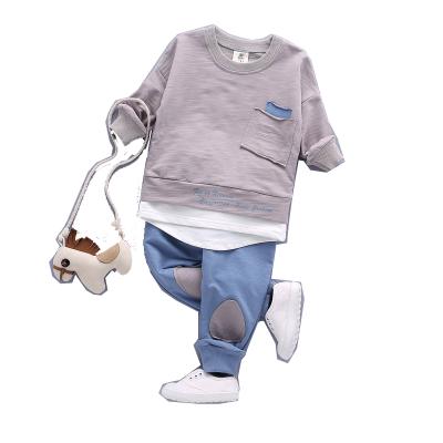 China Fashion Casual Kids Clothes Wholesale Children's Clothing Sets Worsted Casual Baby Boy Unisex Clothes for sale