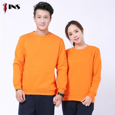 China Anti-pilling Solid Color Plus Velvet Collar White Couples Sweater Custom Ad Clothes for sale