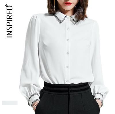 China 2018 Breathable Elegant Design Lady Chiffon Pure Color Blouse Shirt Women Long Sleeve Blouse for sale