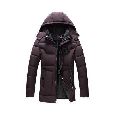 China Cotton Padded Suit Anti-Shrink Middle-aged Mens Long Windproof Jacket Coat for sale