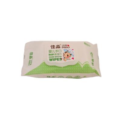 China Baby Wipes Wholesale 80 Skin Care Factory Skin-Friendly Non-Toxic Baby Hand Mouth Wipes for sale