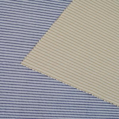 China Breathable Polyester Cotton Yarn-dyed Seersuck Stripe Fabric For Shirting for sale