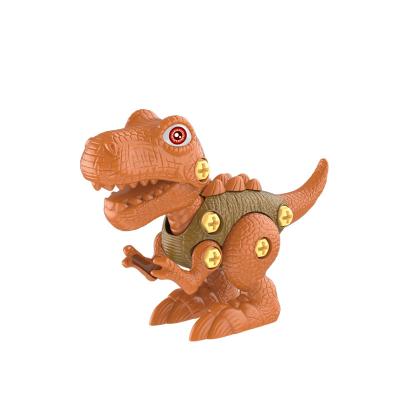 China Toy Popular Disassembly Diecast Animal Kids Toys Boy DIY Nut Mounting Plate Disassembly Building Dinosaur Toy for sale