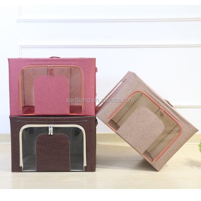 China High Quality Sustainable Cheap Custom Oxford Cloth Storage Box With Lid for sale