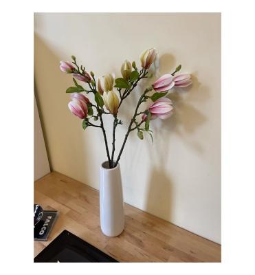 China Wedding Home Decoration Flower Head Custom Artificial Flowers Heads Yulan Magnolia Premium Artificial Flower for sale