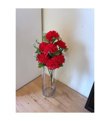 China Wedding Rose Red Artificial Chrysanthemum Flower Home Decor Acute Chrysanthemum Home Decoration Small Ball for sale