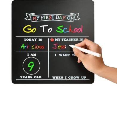 China First Day Of Reusable School Chalkboard Natural Material - 12 X12 Double Sided Small Chalkboard Easy Clean for sale