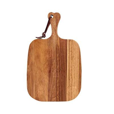 China Europe wooden cutting board with handle hardwood small chopper for kitchen for sale