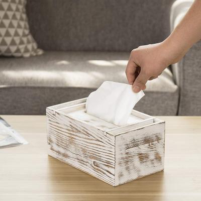 China Europe bleached wooden tissue box lid with magnetized wooden lid tissue box for sale