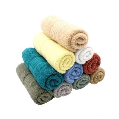 China Bulk Poly Cotton Private Label Soft Cheap Customized Cotton Bath Towel Dying Set for sale