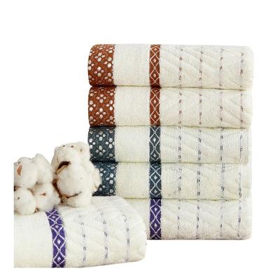 China Dobby End Checker Jacquard Terry Hand Towel 33x75cm premium 100% cotton or customized for sale