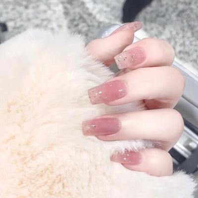 China Easy Apply S87 Pre Bonded Artificial Acrylic Nails For Girls Stick On False Nails 24Pcs Artificial Nails for sale