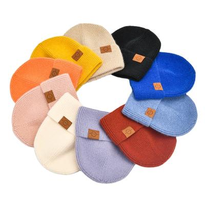 China JOINT Plain Knitted Knitted Custom Hats Logo Ribbed Men Women Embroidery Winter Hats Beanies for sale