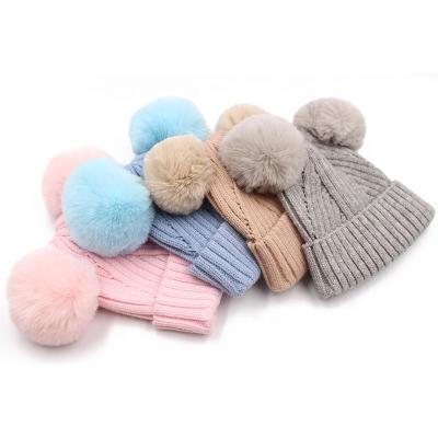 China Picture Cotton Knit Hat For Baby Boy Beanie Hat Baby Pom Pom Hat Winter Baby Accessories for sale