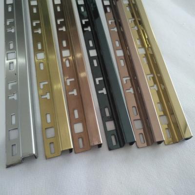 China Modern ss304 stainless steel tile trim bronze metal decoration wall chrome trim decorative trim panel metal tile molding for sale