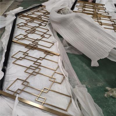 China PVD Plating High Quality Gold Color Metal Handrail Stainless Steel Handrail Handrail for sale