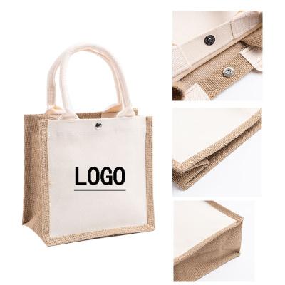 China Factory Supply China Manufacturer Wholesale Canvas Handled Tote Jute Bag Custom Shopping for sale