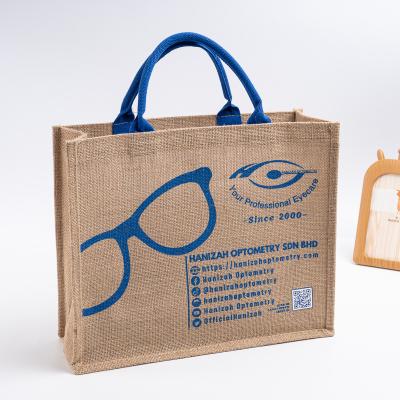 China Wholesale Portable Shopping Jute Shopping Bags Logos Fashion Shopping Jute Jute Bags for sale