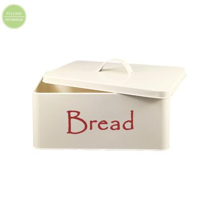 China Sustainable Vintage Metal Bread Box With Open Top For Kitchen Storage FKB311 for sale