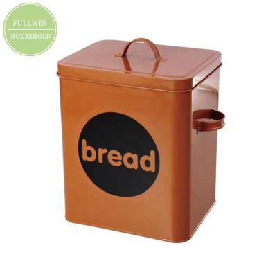 China Durable Galvanized Retro Vintage Metal Bread Bin Bin Extra Large Size Food Container For Kitchen Items for sale