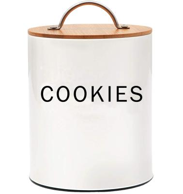 China Retro Sustainable Galvanized Metal Vintage Cake Biscuits Cookies Candy Box Food Storage Bin Container For Kitchen Tableware Table Beware Metal Lid for sale