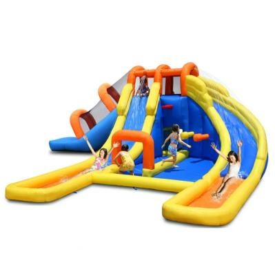 China Customized Outdoor Inflatable Jumping Slide Inflatable, Backyard Inflatable Slide With Water Pool For Kids for sale