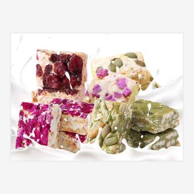 China Natural traditional sweets and handmade nougat candy snowflake crisps for sale