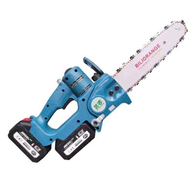 China Single and Dual Batteries Can Operate High Quality Chainsaw Mini Electric One Hand Woodworking Electric Pruning Chainsaw for sale