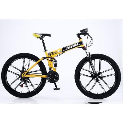 China Aluminum alloy fast delivery 26 inch bicicleta ciclo 24-Speed ​​folding mountain bike high carbon steel, full suspension MTB bicycle for adult for sale