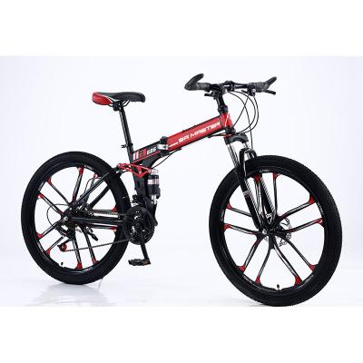 China High quality aluminum alloy bicicleta ciclo folding bikes mountain bicycle steel frame 10 spoke high carbon wheels 30 speed mountain bicycles for sale