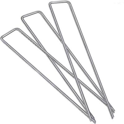 China Plastic Plant Covers U-Nail, Ground Stainless Steel Tent Staple Garden Lawn Fixing Pegs For Fixed Fabrics Hose Fabric Net Fence And for sale