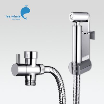 China Without Needle Lady Cleaning Cost-effective Brass Metal Bidet Hand Sprayer T-Adapter Set For Toliet for sale