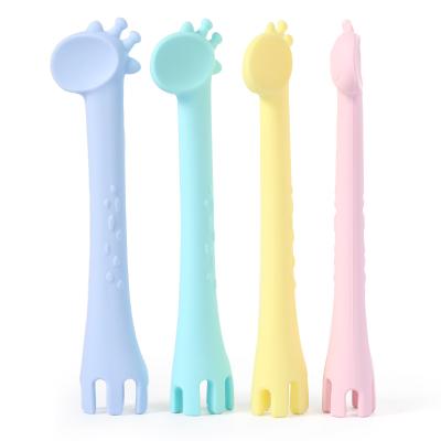 China BPA Free Silicone Baby Spoon Free Set, Soup Baby Training Feeding Spoon for sale